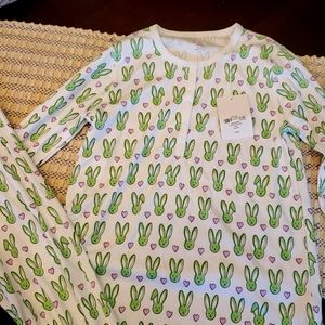 Roller Rabbit love Bunnies pajamas white xxs NWT